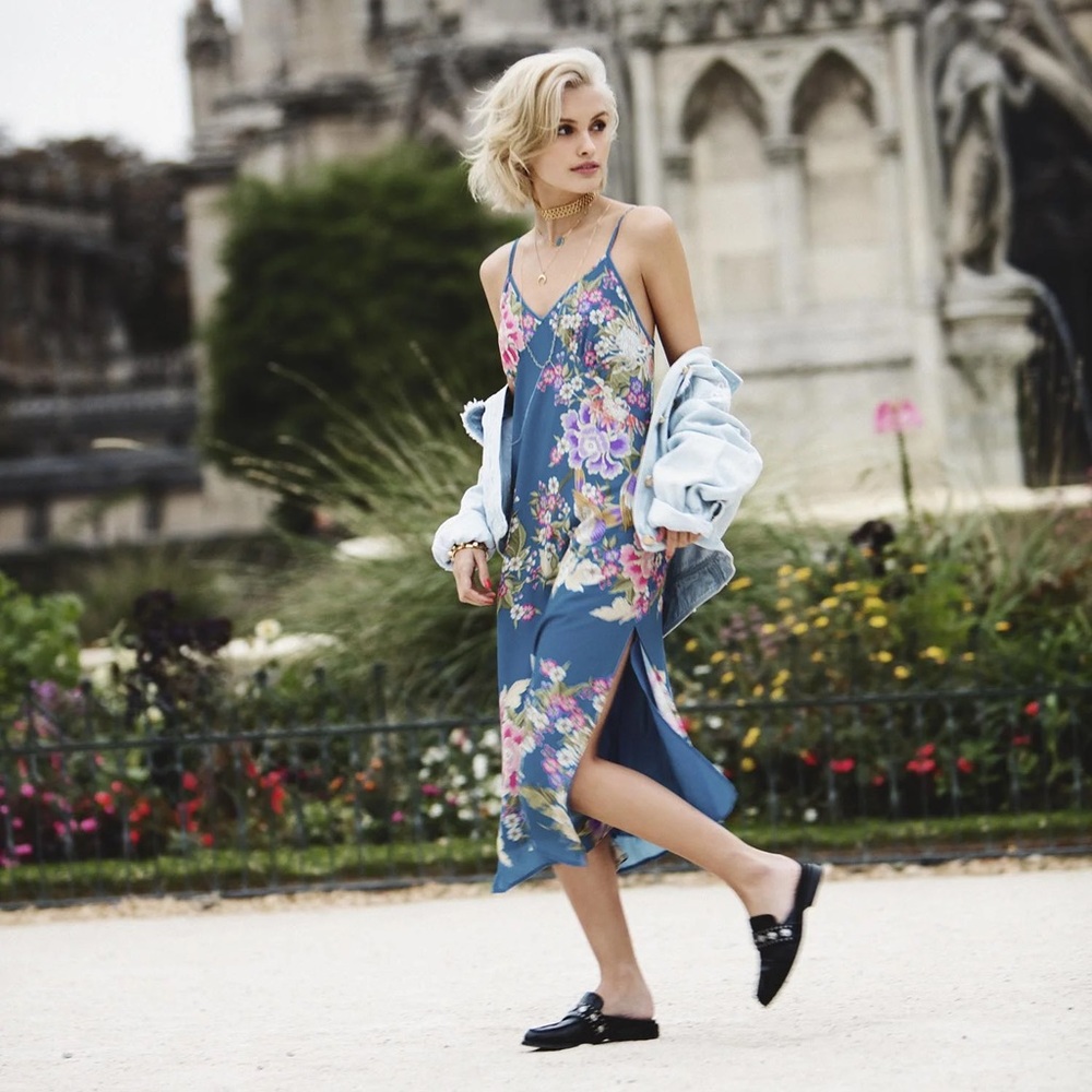 SPELL Blue Skies Slip Dress - Blue